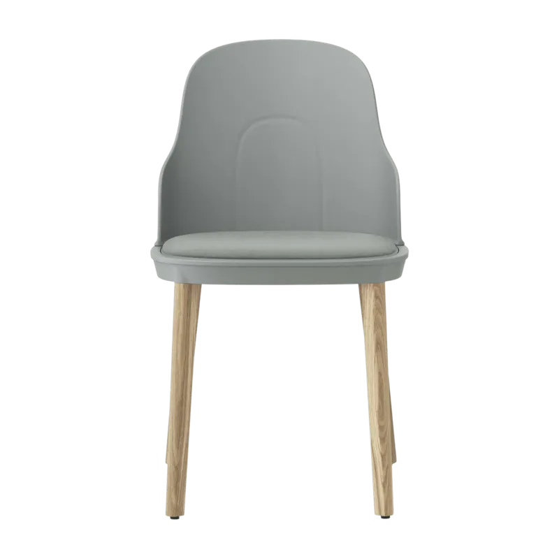 Chaise à l'assise en tissu canvas gris et au piètement en chêne Allez Grey - Normann Copenhagen - The Cool Republic