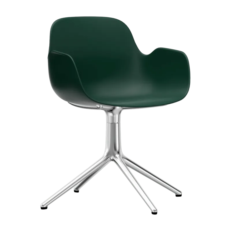 Chaise avec accoudoirs en aluminium et pp vert Form - Normann Copenhagen - The Cool Republic