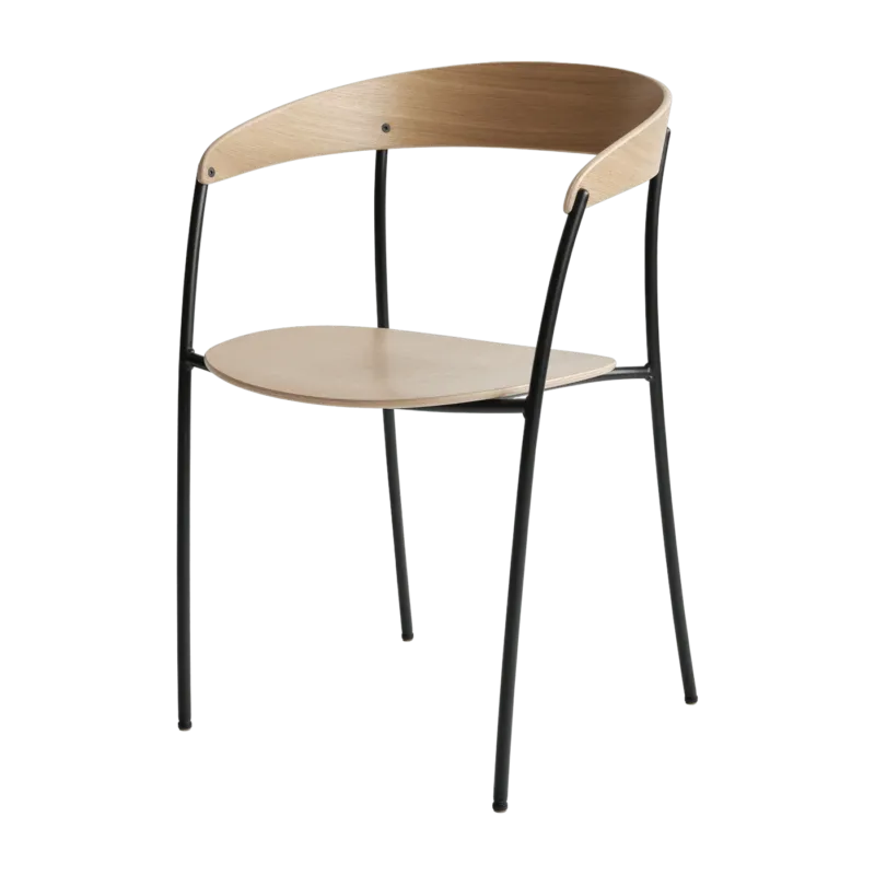 Chaise avec accoudoirs en chêne Missing - New Works - The Cool Republic