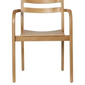Chaise avec accoudoirs en chêne naturel vernis Boda - Ferm Living - The Cool Republic