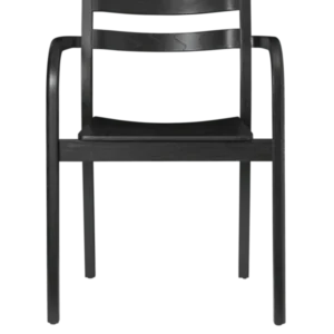 Chaise avec accoudoirs en frêne noir vernis Boda - Ferm Living - The Cool Republic