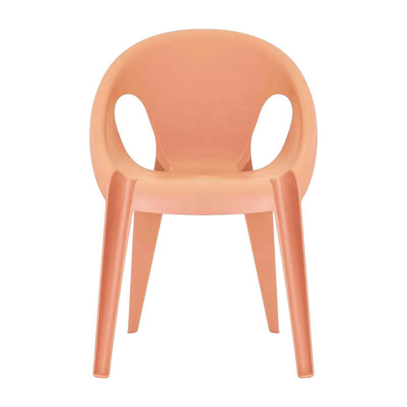 Chaise avec accoudoirs en polypropylène recyclé orange Bell - Magis - The Cool Republic