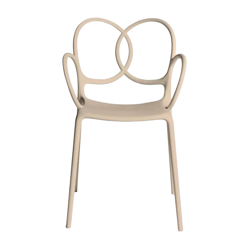 Chaise avec accoudoirs en polypropylène rose Sissi - Driade - The Cool Republic