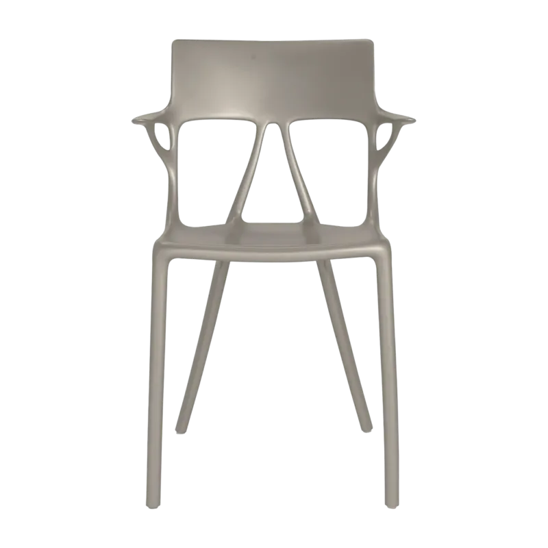Chaise avec accoudoirs grise A.I - Kartell - The Cool Republic