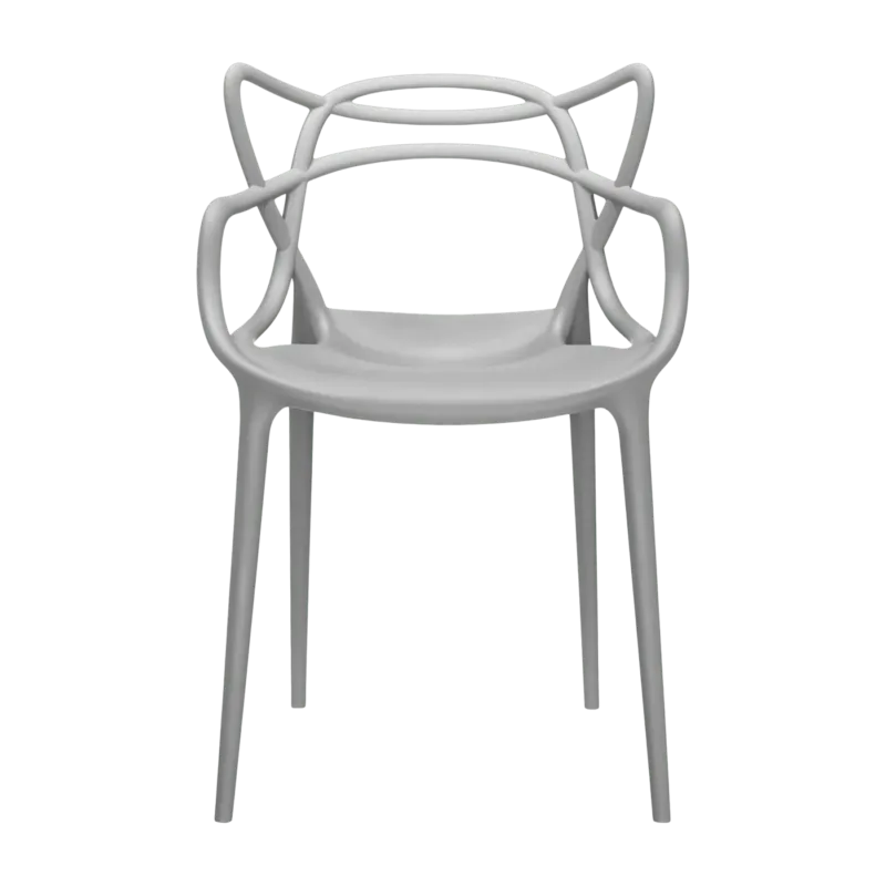 Chaise avec accoudoirs grise Masters - Kartell - The Cool Republic