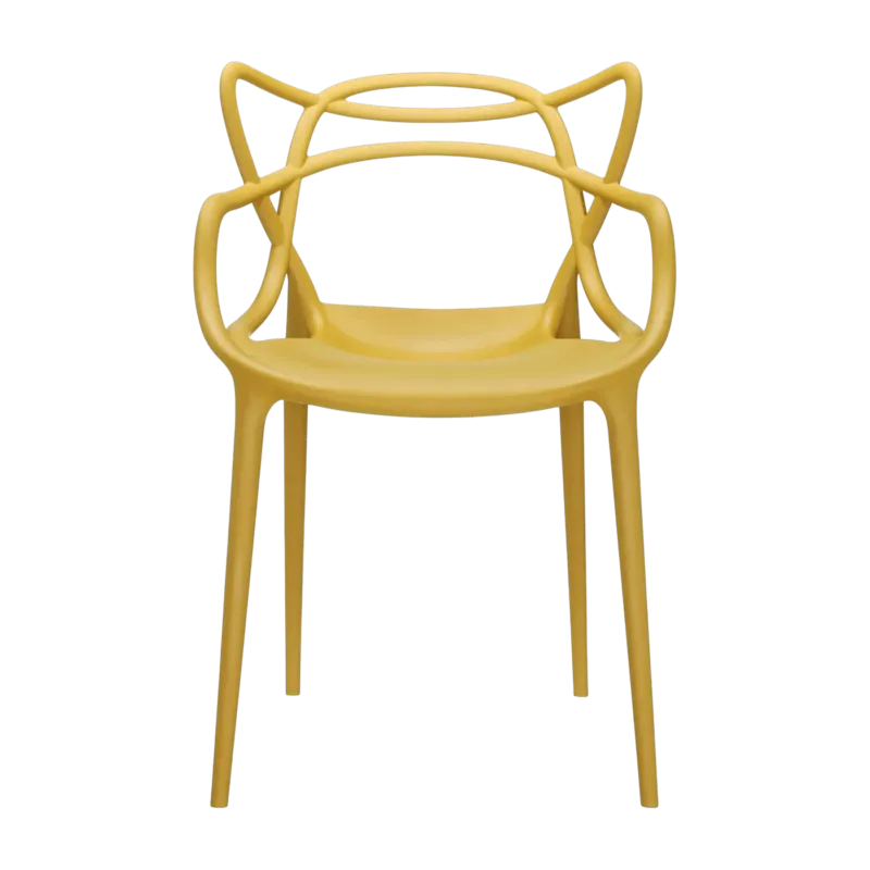 Chaise avec accoudoirs jaune Masters - Kartell - The Cool Republic