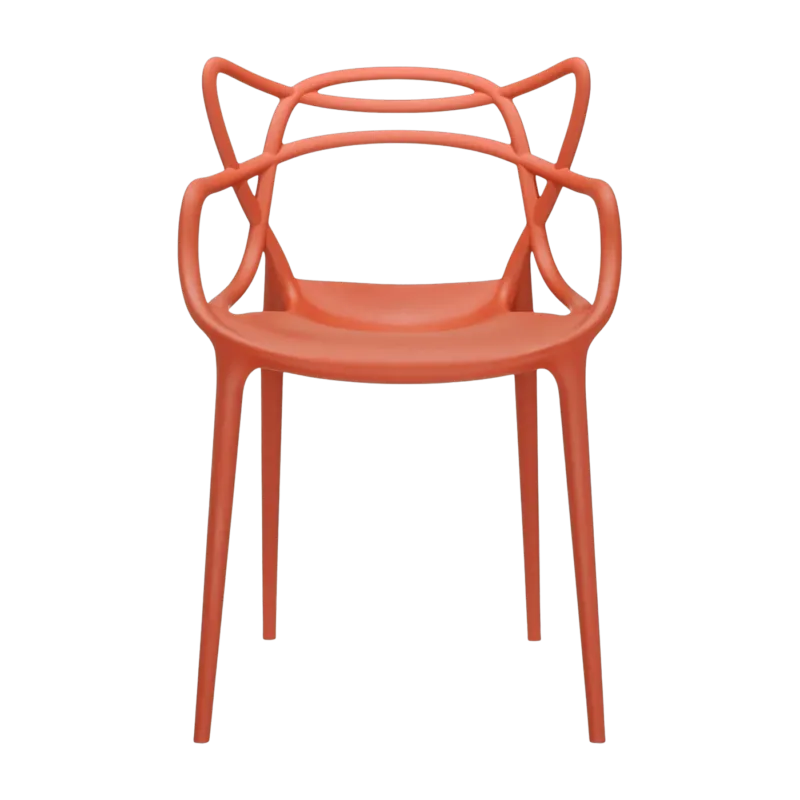 Chaise avec accoudoirs rouge Masters - Kartell - The Cool Republic
