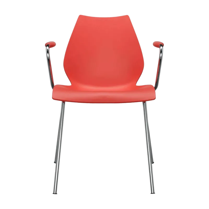 Chaise avec accoudoirs rouge Maui - Kartell - The Cool Republic