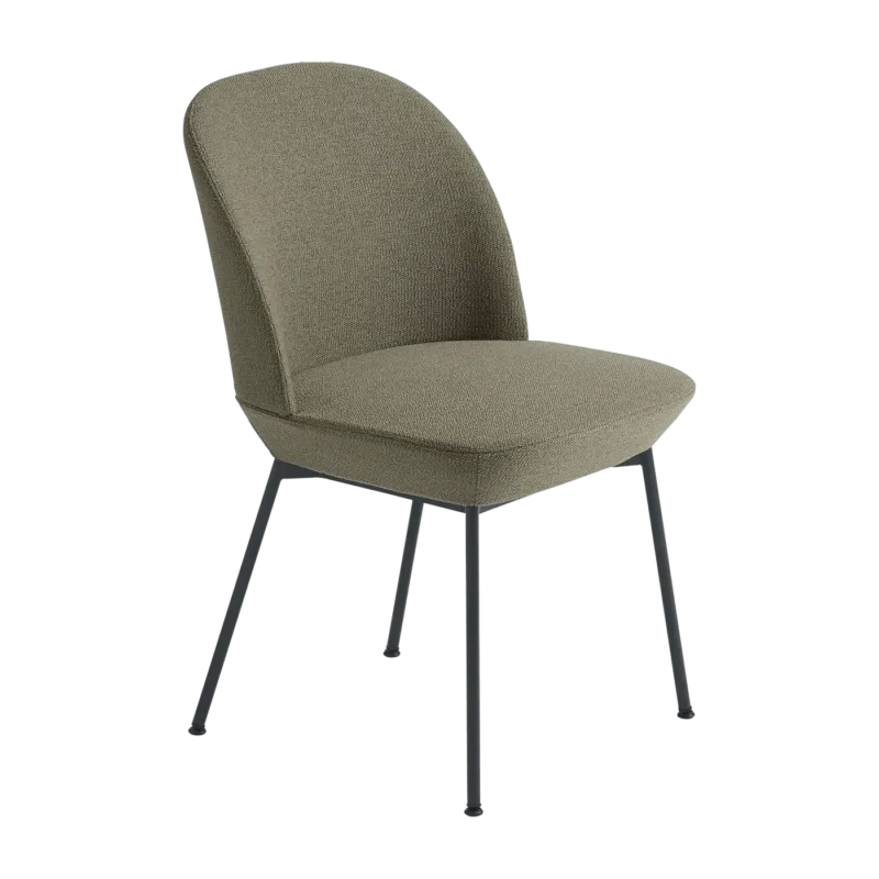 Chaise beige et pieds noir anthracite Oslo - Muuto - The Cool Republic