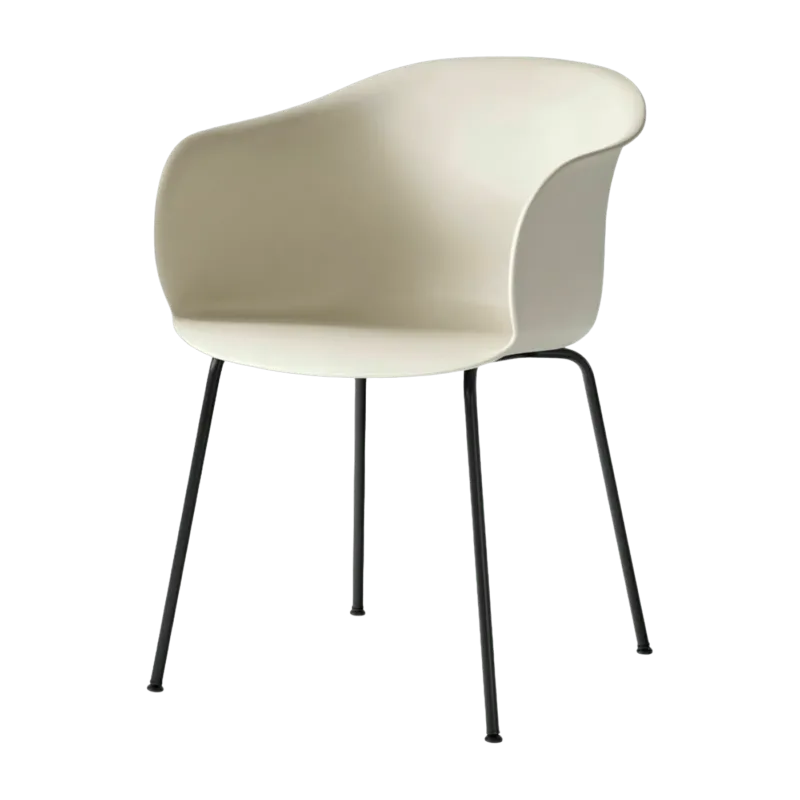 Chaise beige piétement noir JH28 Elefy - &tradition - The Cool Republic
