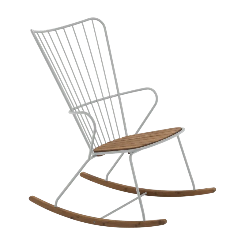 Chaise berçante en métal taupe PAON - Houe - The Cool Republic