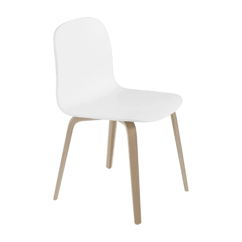 Chaise blanche et chêne naturel Visu - Muuto - The Cool Republic