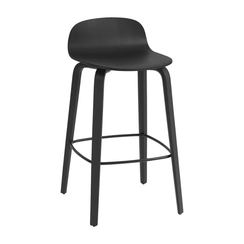 Chaise de bar 65 cm noir Visu - Muuto - The Cool Republic