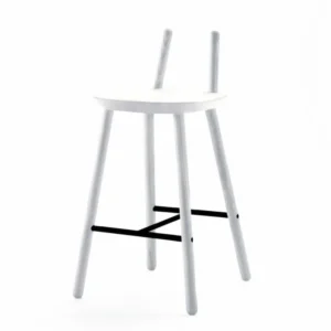 Chaise de bar blanche 65 cm Naïve - Emko - The Cool Republic