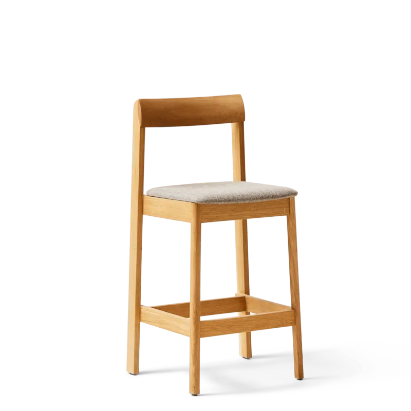 Chaise de bar en chêne et hallingal 65cm Blueprint - Form&Refine - The Cool Republic