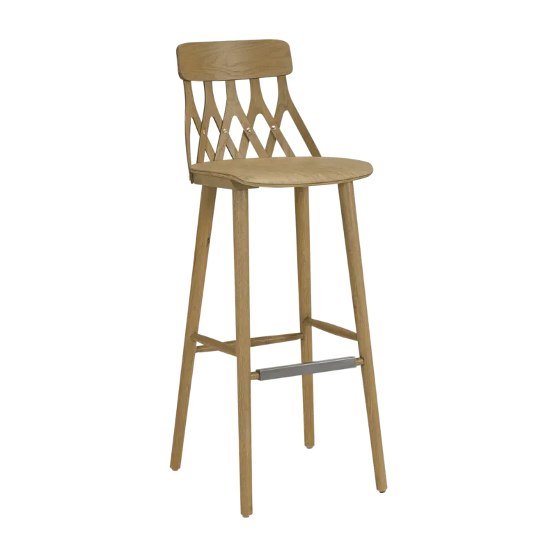 Chaise de bar en chêne huilé 78 cm Y5 - Hans K - The Cool Republic