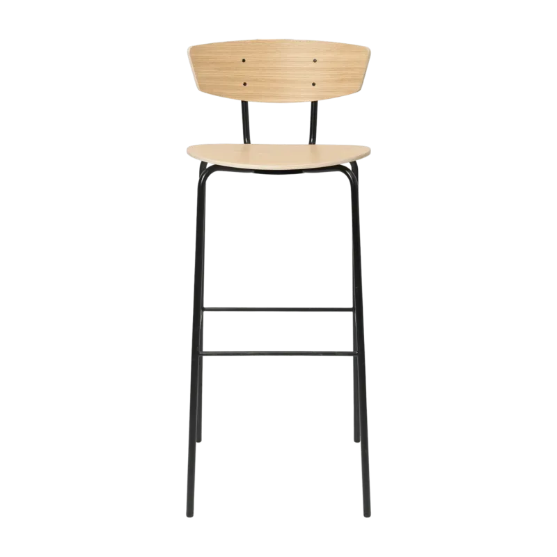 Chaise de bar en chène huilé blanc Herman - Ferm Living - The Cool Republic