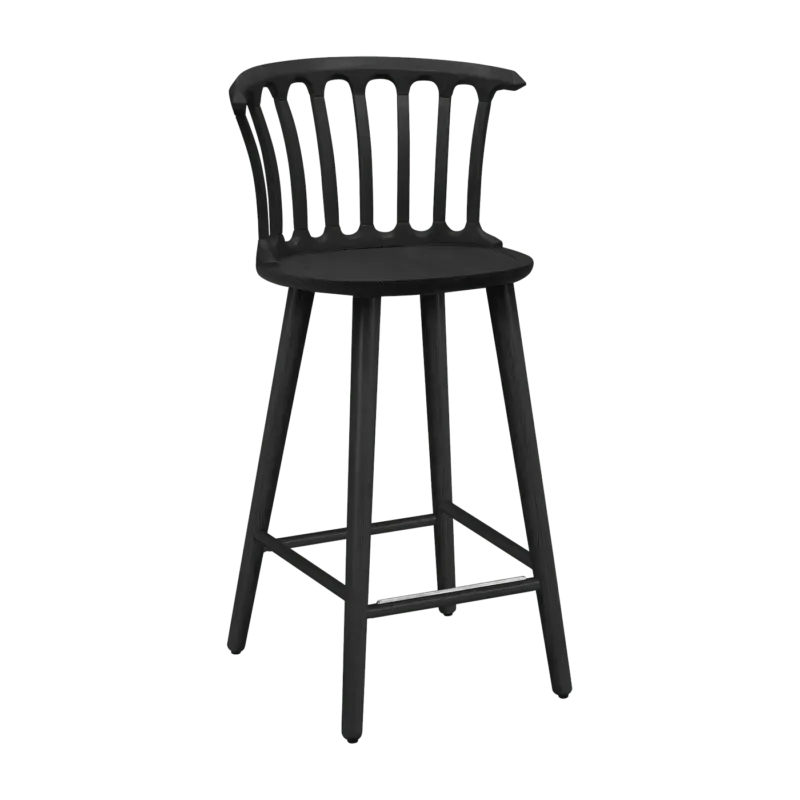 Chaise de bar en frêne noir 63 cm San Marco - Hans K - The Cool Republic