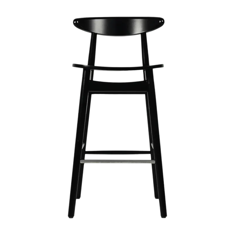Chaise de bar en hêtre noir 91 cm Teo - Vincent Sheppard - The Cool Republic