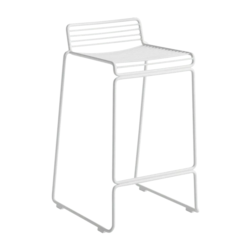 Chaise de bar en métal blanc 65 cm Hee - HAY - The Cool Republic