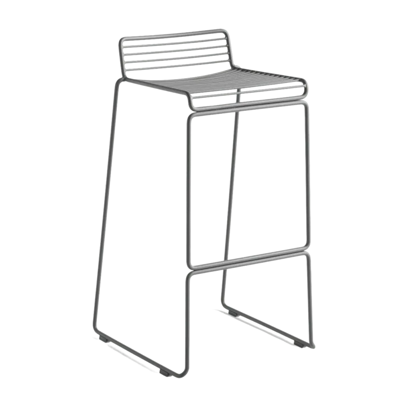 Chaise de bar en métal gris 75 cm Hee - HAY - The Cool Republic