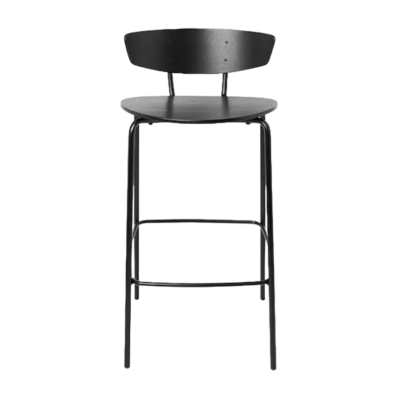 Chaise de bar en métal noir Herman S 64 cm - Ferm Living - The Cool Republic