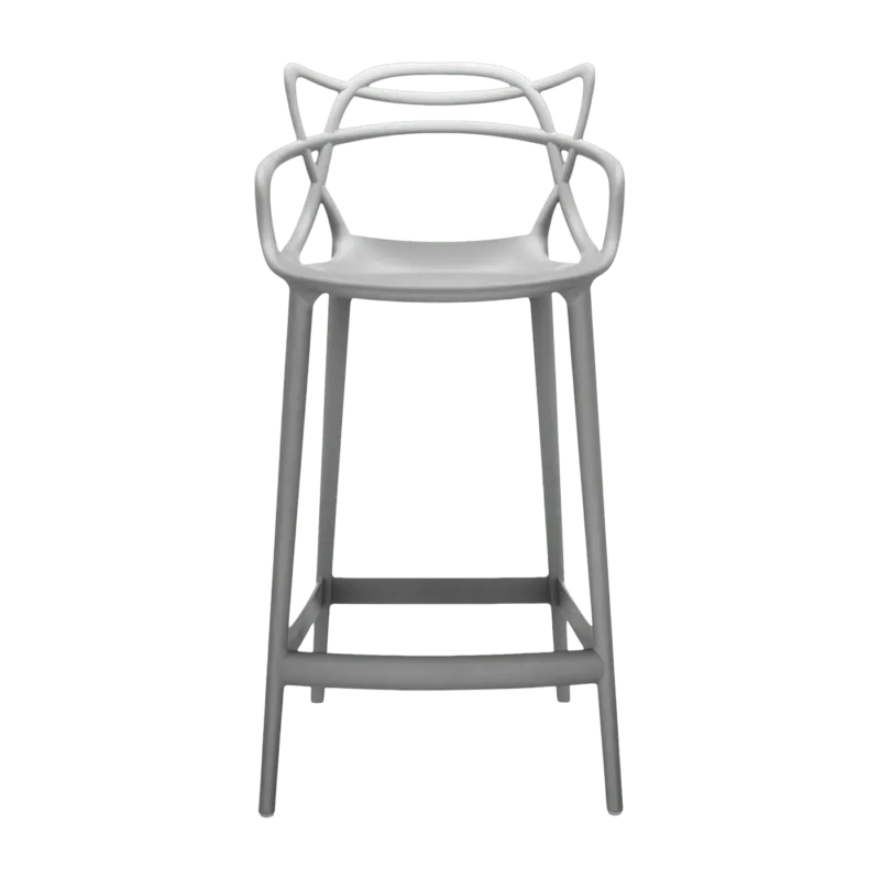 Chaise de bar grise 65 cm Masters - Kartell - The Cool Republic