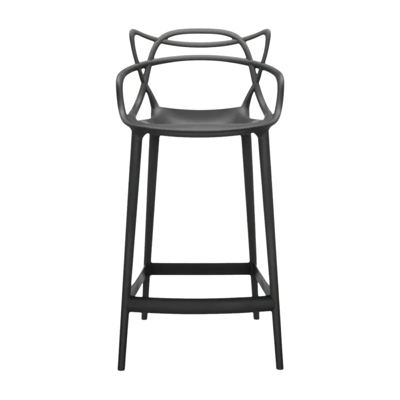 Chaise de bar noire 65 cm Masters - Kartell - The Cool Republic