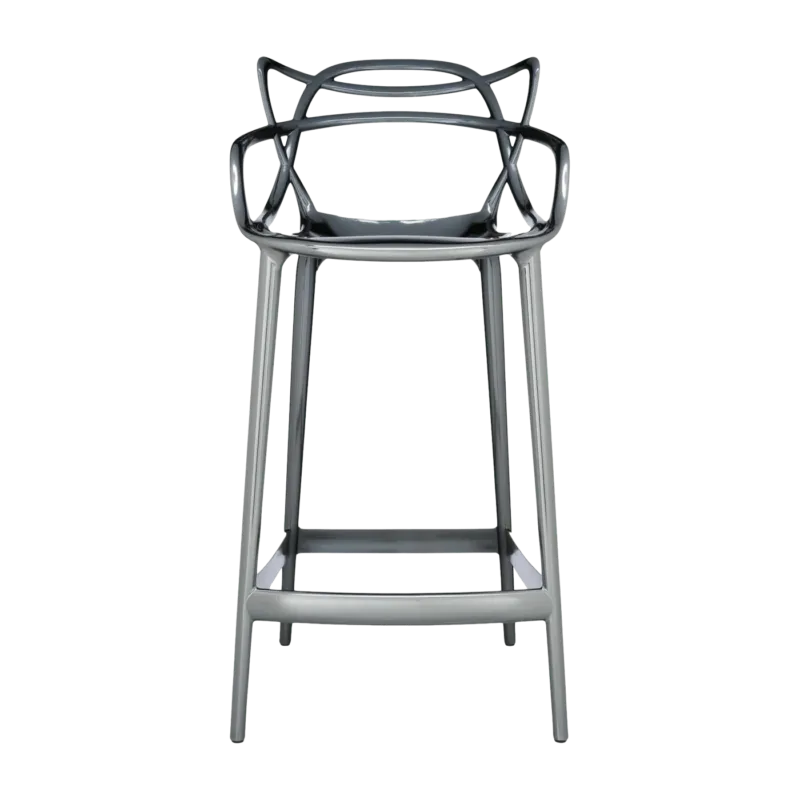Chaise de bar noire métallique 65 cm Masters - Kartell - The Cool Republic