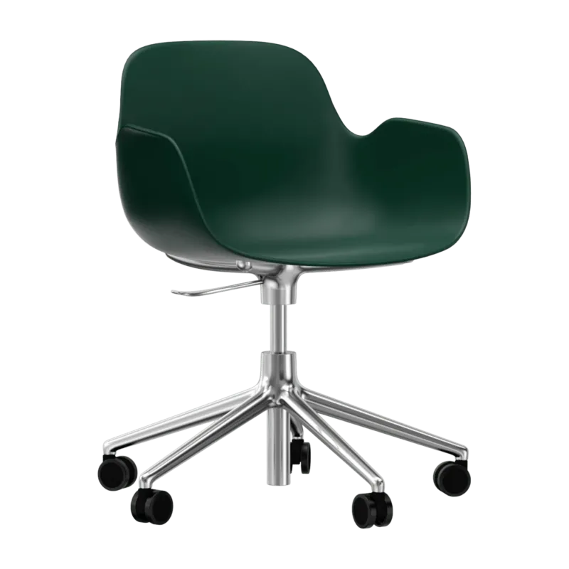 Chaise de bureau avec accoudoirs en aluminium et pp vert Form - Normann Copenhagen - The Cool Republic