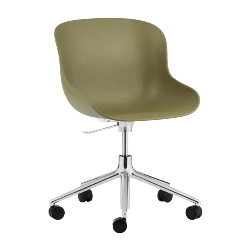 Chaise de bureau pivotante à roulettes verte Swivel Norman Copenhagen Olive - Normann Copenhagen - The Cool Republic
