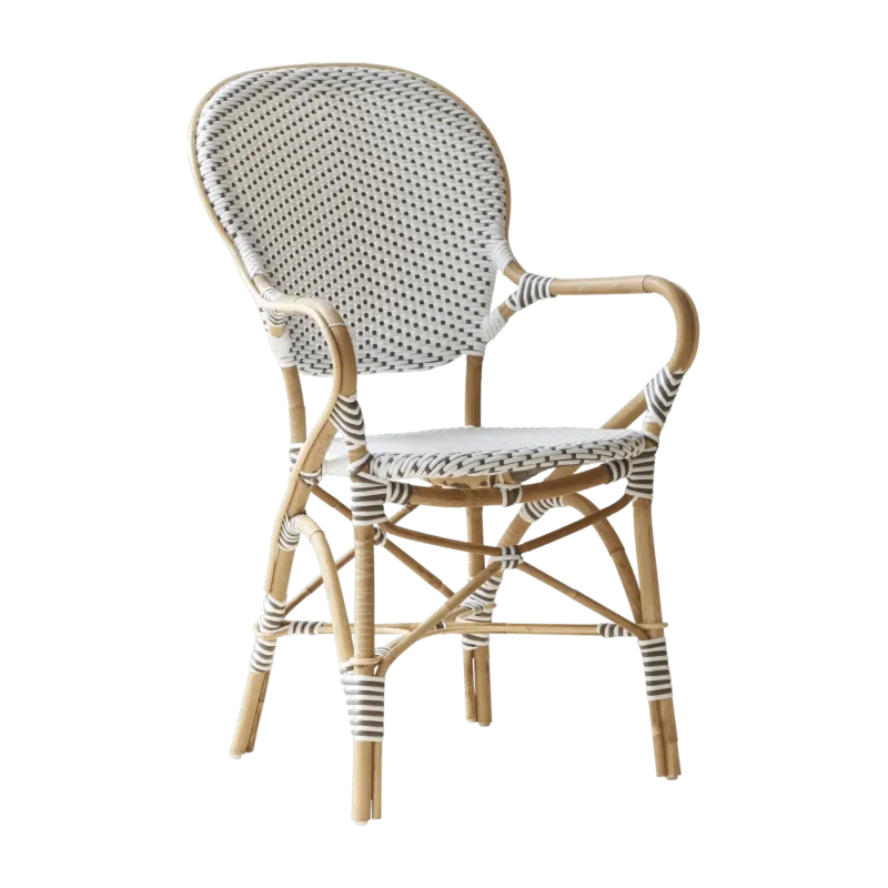 Chaise de jardin avec accoudoir bistrot blanc Isabelle - Sika Design - The Cool Republic