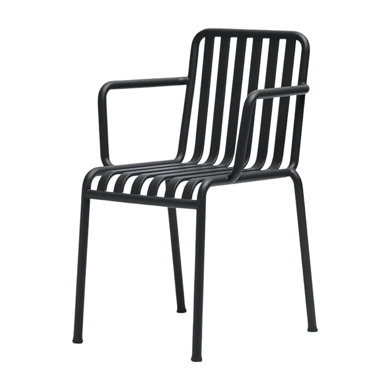 Chaise de jardin avec accoudoir en métal anthracite Palissade - HAY - The Cool Republic