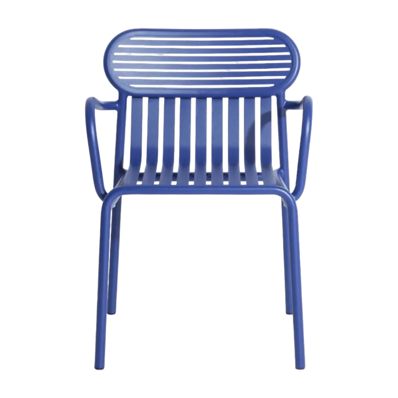 Chaise de jardin avec accoudoirs bleue Week end - Petite friture - The Cool Republic