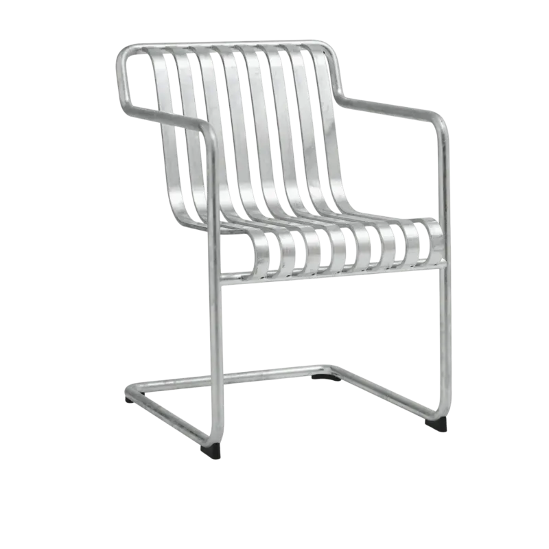 Chaise de jardin avec accoudoirs en acier galvanisé 54x65x80cm Palissade - HAY - The Cool Republic