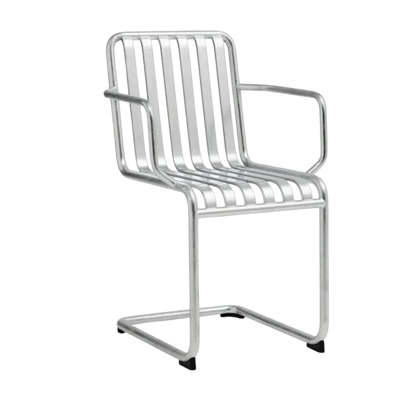 Chaise de jardin avec accoudoirs en acier galvanisé Palissade - HAY - The Cool Republic