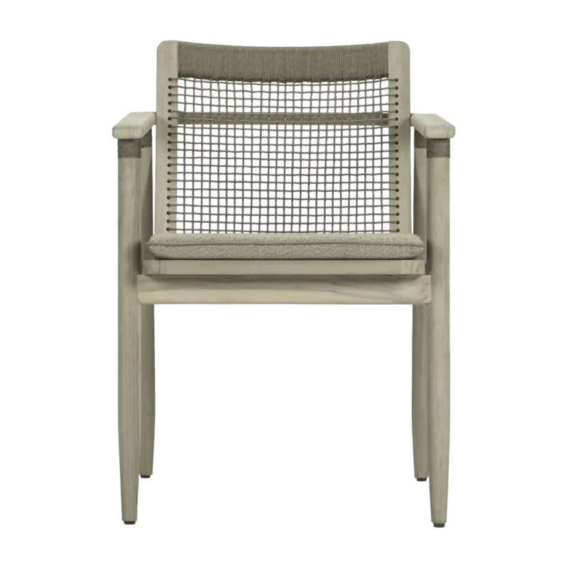 Chaise de jardin avec accoudoirs en teck vieilli David - Vincent Sheppard - The Cool Republic