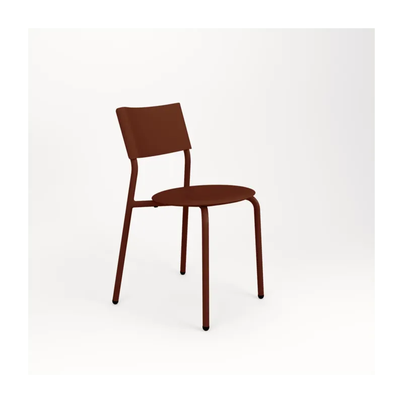 Chaise de jardin en plastique recyclé rouge brique Midi - TIPTOE - The Cool Republic