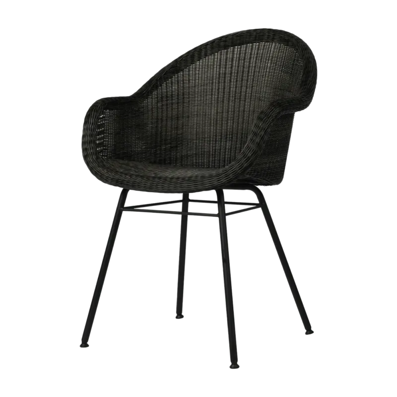 Chaise de repas extérieur acier noir Edgard - Vincent Sheppard - The Cool Republic
