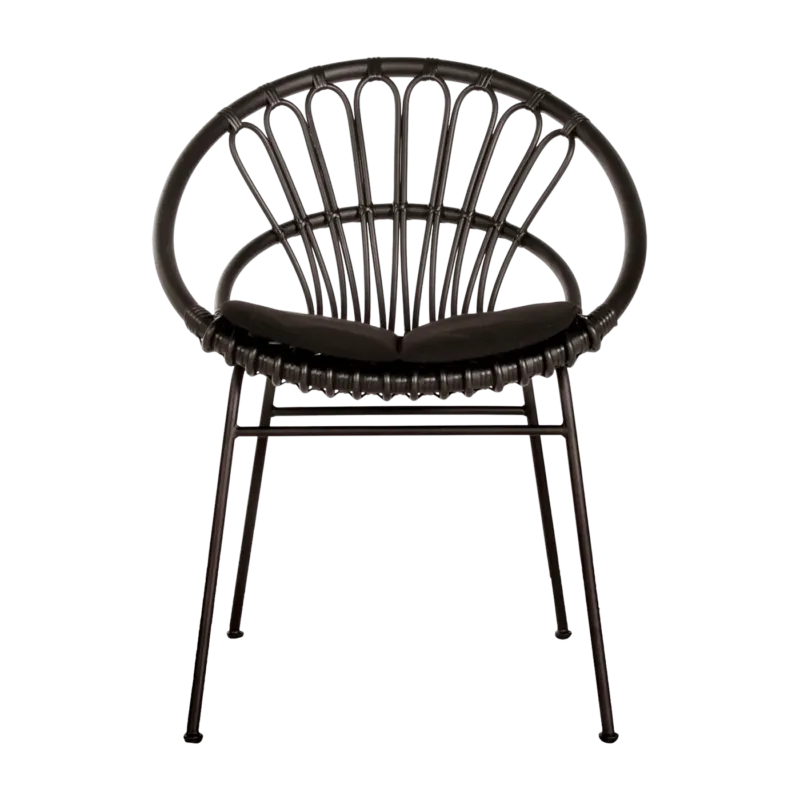 Chaise de repas extérieur noir Roxanne - Vincent Sheppard - The Cool Republic