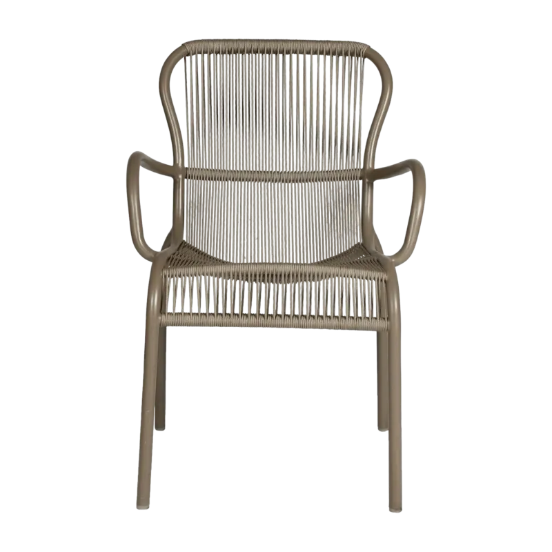 Chaise de repas extérieur taupe Loop - Vincent Sheppard - The Cool Republic
