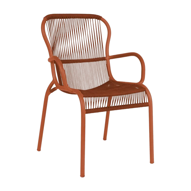 Chaise de repas extérieur terracotta Loop - Vincent Sheppard - The Cool Republic