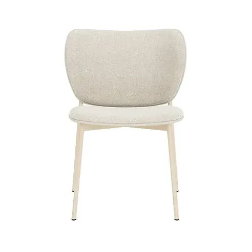 Chaise de salle à manger en acier beige et tissu beige naturel Eve - Fest Amsterdam - The Cool Republic