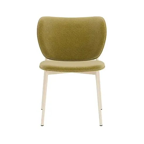 Chaise de salle à manger en acier beige et tissu vert pistache Eve - Fest Amsterdam - The Cool Republic