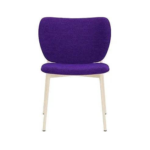 Chaise de salle à manger en acier beige et tissu violet Eve - Fest Amsterdam - The Cool Republic