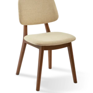 Chaise de salle à manger en tissu beige et bois de frêne Smooth Happy Days - Pols Potten - The Cool Republic