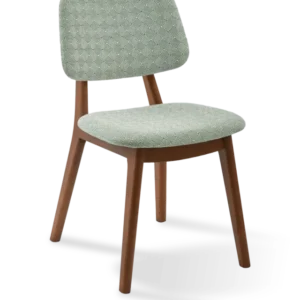 Chaise de salle à manger en tissu vert clair et bois de frêne Squared Happy Days - Pols Potten - The Cool Republic