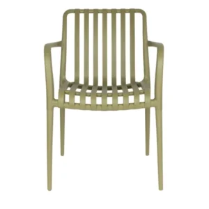 Chaise d'extérieur avec accoudoirs en plastique vert Cala - The Cool Republic - The Cool Republic