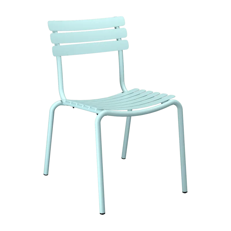 Chaise d'extérieur en aluminium bleu givré 59x54x82cm Alua - Houe - The Cool Republic