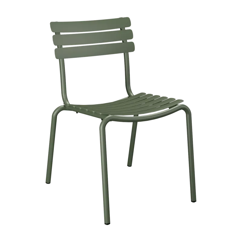 Chaise d'extérieur en aluminium vert olive 59x54x82cm Alua - Houe - The Cool Republic